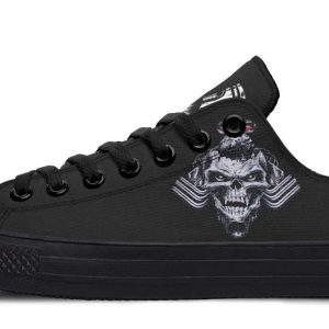 Tailpipe Skull Black Lowtop Sneaker