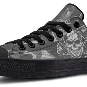 Cross Bumbbell Skull Lowtop Sneaker