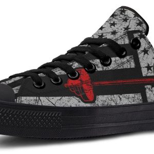 Weightlifting Pattern Black Lowtop Sneaker