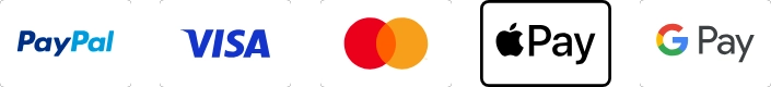 Accepted payments: PayPal, Visa, Mastercard, Apple Pay, Google Pay